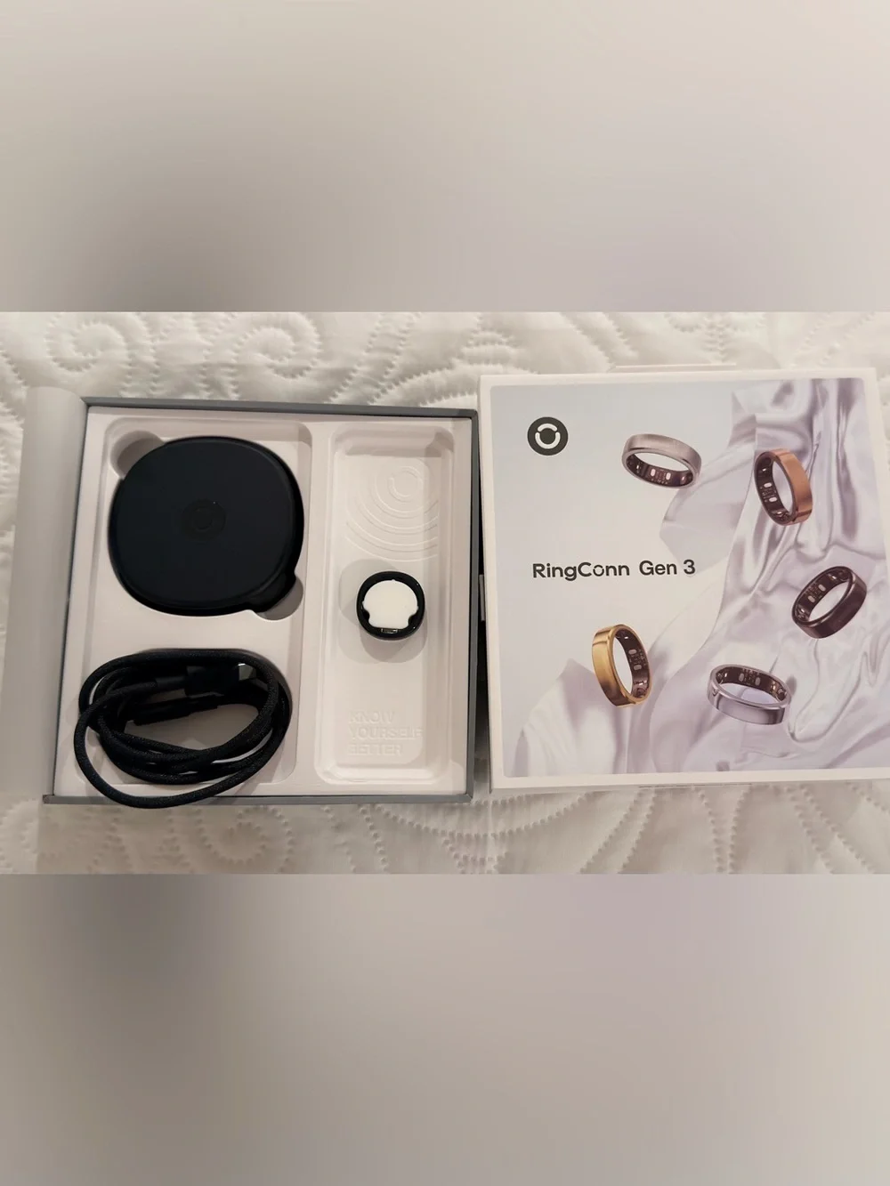 RingConn Gen 3 Smart Ring Matte Black Size 9